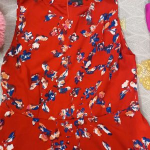 Red Floral Dress