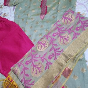 Silk Kurta Set With Heavy Duppatta