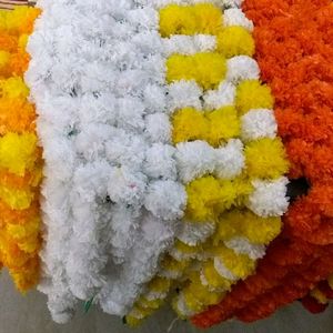 5 Artificial Marigold Genda Phool Garland Torans