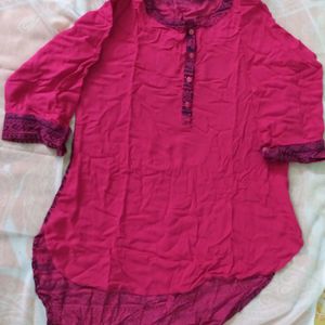 Pink High Low Tunic