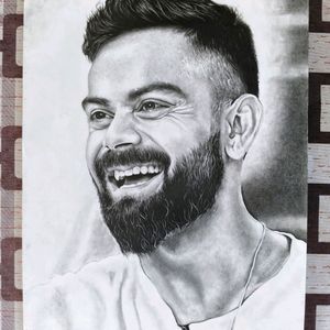 Virat Kohli Portrait Drawing