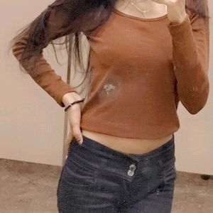 Crop Brown Top