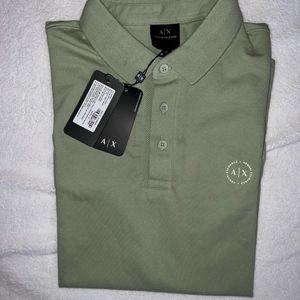 Men Armani Exchange Signature AX Logo Polo Tshirt