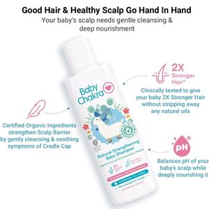 BabyChakra's Baby Shampoo (200 ML) With Hibiscus & Organic Curry Leaf Oil Gives 2X Stronger Hair & Promotes Healthy Hair Growth