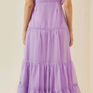 Polyester Dress. Looks Very Pretty. Purple Color