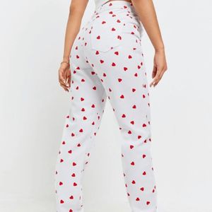 Beautiful And Stylish Heart Printed Jeans