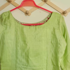 Diwali Sale :Green Quality Stitched Kurti