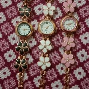 Flower  Dial metal Strap Analog