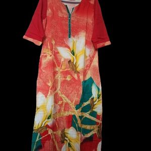 Shree Red Floral Printed Kurta