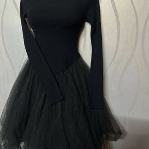 Black colour frock, stylish, Top