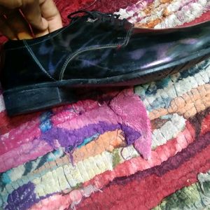 Metro Formal Shoes For Men | Black And Purple Mix