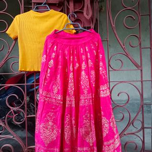 Beautiful Lahenga Crop Top Set