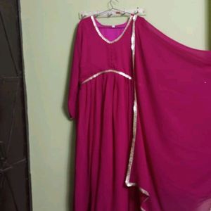 New/Unused Aaliya Cut Gown With Dupatta