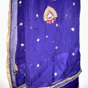 SALE Navy Blue Wedding Saree