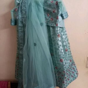 Pista Green Designer Lehenga