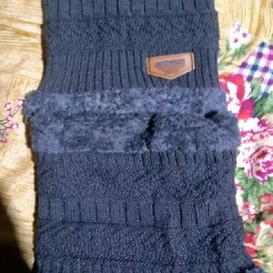 Woolen Cap With Muffler Set