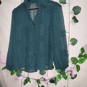 GREEN Colour Shear Shirt