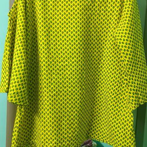 Yellow A-line Top For Causal Wear