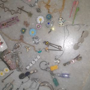 Korean Charms, Necklaces,Hair Accessories Lot