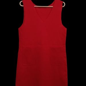 Red Dungree Dress