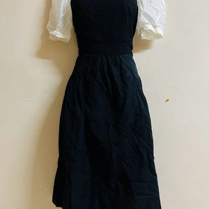 Korean Black Flared One Piece