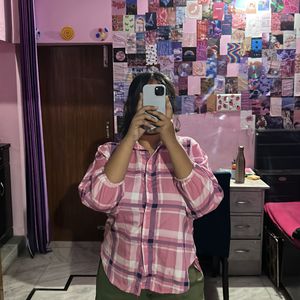 Pink Check Shirt