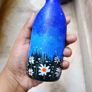 Handpainted Girl Art Bottle