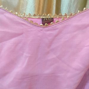 Pink Dupatta Set With Kurta