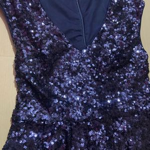 Forever 21 Exclusive Sequin Navy Blue Dress Women'