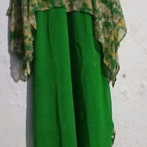 Women Green Flaired Kurti