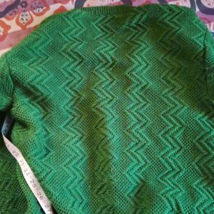 Green Hand Made Sweater