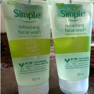 Pack Of 2 Simple Refreshing Facewash 150ml