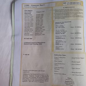 Ncert Chemistry Part 1&2 For Class 11th