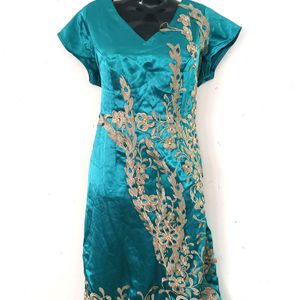 Blue Embellished Dress ( Women)