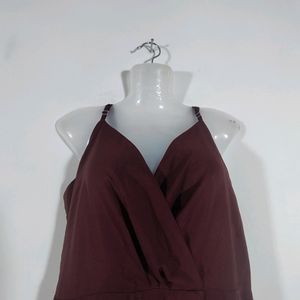 Burgundy Maxi Dress Women's