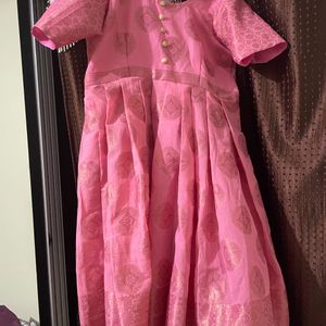 Nice Anarkali peach colour