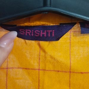 Mustard A Line Kurti