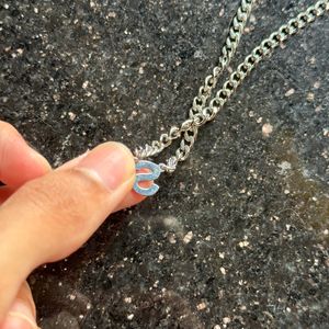 S Letter pendant chain