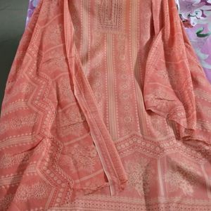 New Peach Kurta Set