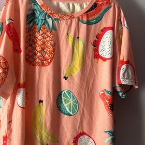 Oversized Summer Clothes Essential Fruit Tee