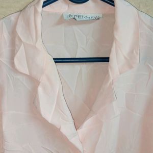 🇫🇷 Ladies Oversized Formal Shirt Top Pink