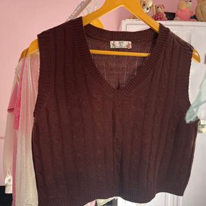 Chocolate Brown Half Sweater 🤎