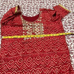 Kurta Pant And Dupatta Set Xl In Suber Condition