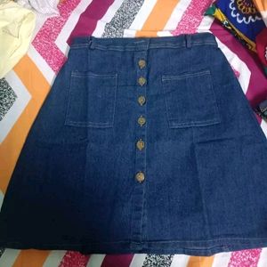 Combo Of Top And Denim skirt