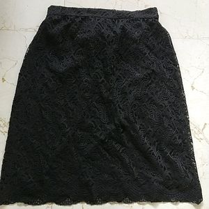 Black Net Formal Short Skirt