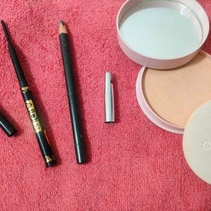 Combo of 2 kajal/eyeliner & 1 compact powder