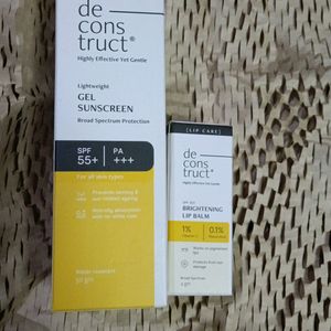 Deconstruct Gel Sunscreen & Brightening Lip Balm