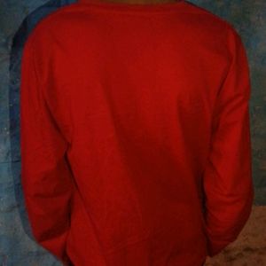 FULL SLEEVE RED T-SHIRT