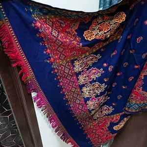 Party Wear Printed Woolen Sawal