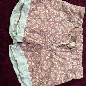 Pink Floral Shorts